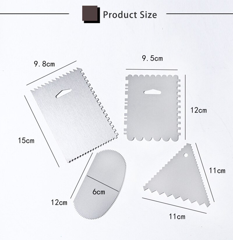 Plastic taart draaiplateau draaibaar plastic deegmes decoreren 10 inch roomstandaard draaitafel taartdecoratie gereedschap mal: Metaal 4 stuks