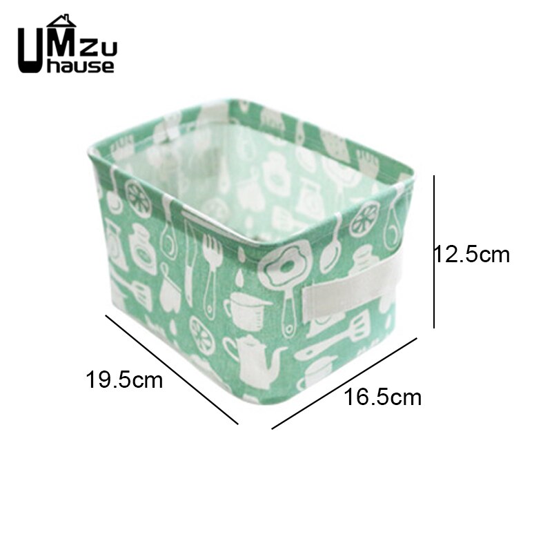 Katoen Linnen Dozen Cosmetische Make Organisatoren Flamingo Eenvoudige Magazijnbakken Home Office Organisatie Meisjes Bureau Tafel Fold Case