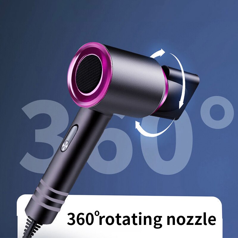 Negative Ion Hair Dryer Fast and Stable Drying Machine 360 Degree Nozzle Constant Temperature Hair Dryer Hair Styling Tool