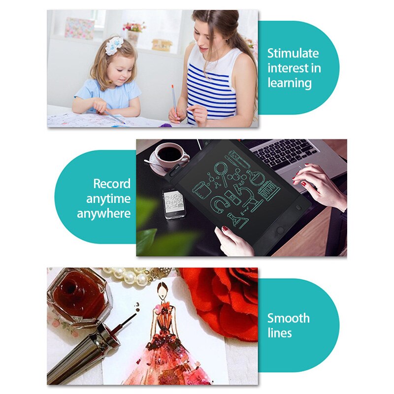 LCD Writing Tablet 8.5 Inch - E-writer Electronic Drawing Board Doodle Pad for Kids & Adults