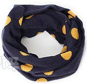Schattige stippenprint kinder infinity sjaal winter breien meisjes jongens ring sjaals baby nekwarmer: Blauw