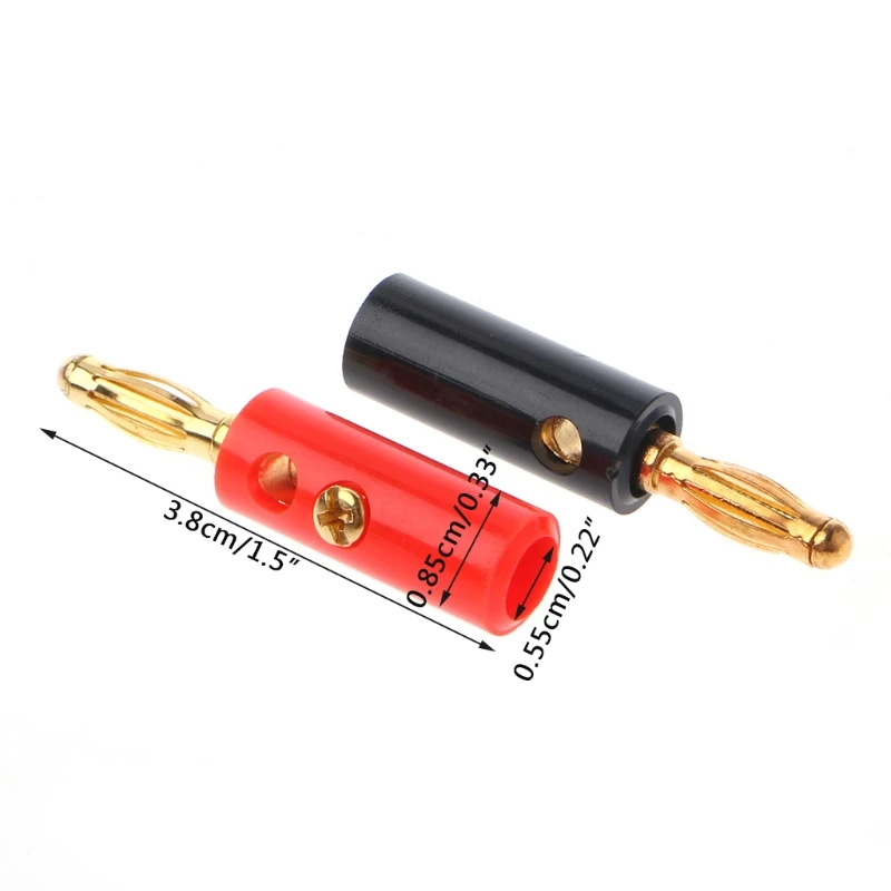 10 stks Banaan Luidsprekerstekkers Zilver 4mm Banaanstekker Connector Voor Audio Video Luidsprekerkabel Adapter Terminal