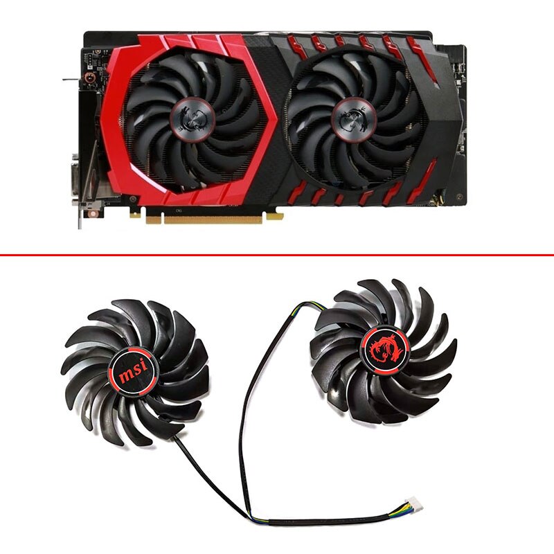 PLD10010S12HH 95Mm 4Pin Rx 580 Gtx 1060 Grafische Kaart Ventilator Is Geschikt Voor Msi Rx 580 470 Gtx 1060 1070/Ti 1080 Ti Gaming