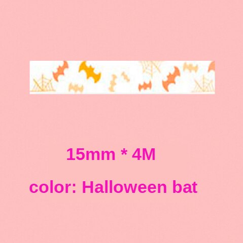 Aive Compatible for brother P-Touch Candy label tape compatible model for PT-PR10BT 15mmx4m CF33-08 CF30-03 CF0-02 LR5C LR30: Halloween Bat