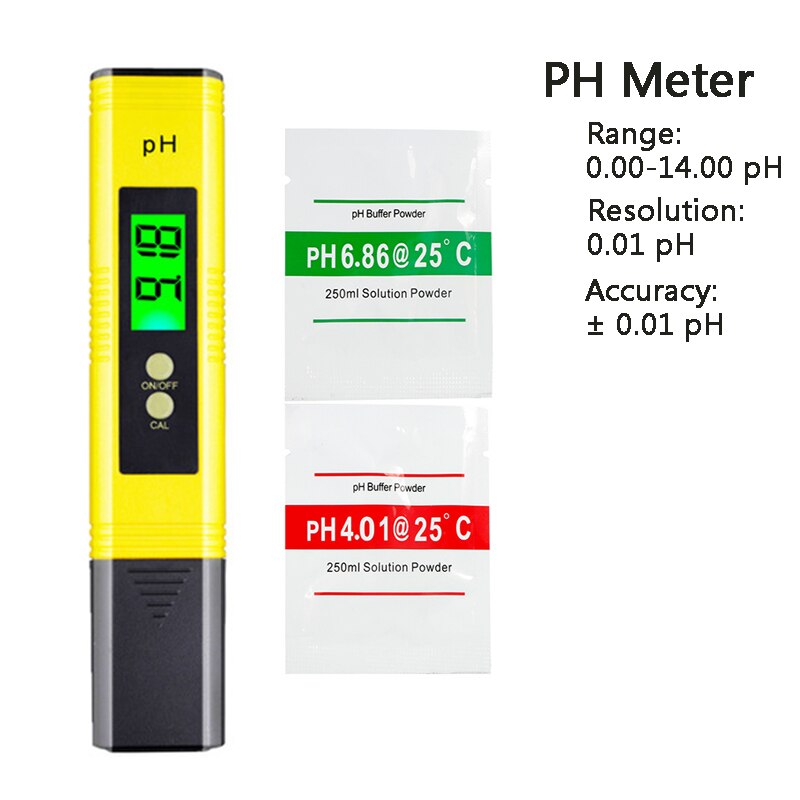 Digital PH Meter EC TDS Tester ORP Meters Conductivity Detector Water Analyser Purity Measurement for Hydroponics Pool: 0.01 PH Meter