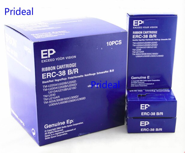 Prideal nuovo NASTRO originale PER EP ERC-38B/R TM-U220D U220B U220PA U288B Pos stampante nero o rosso e nero nastro