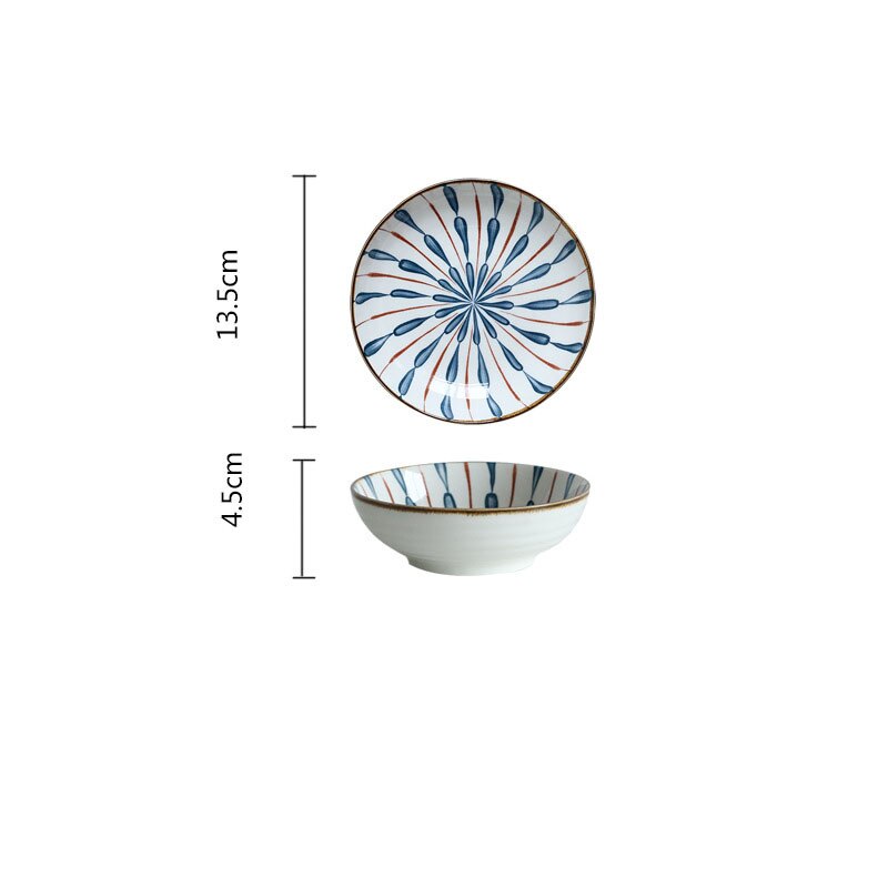 Keramische Kommen Voor Soep Salade Rijst Pasta Nordic Stijl Servies Plaat Pak Voor Diner Yoghurt Dessert Poki Voedsel Schotel Granen kom: F-5.25inch