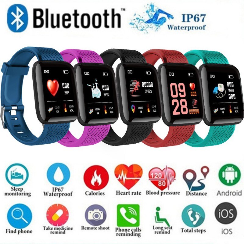 Stride meter Fitness Tracker Bluetooth Smart Wristband Touchscreen Swim Posture Detect Heart rate test Snap Smart Smart Watch
