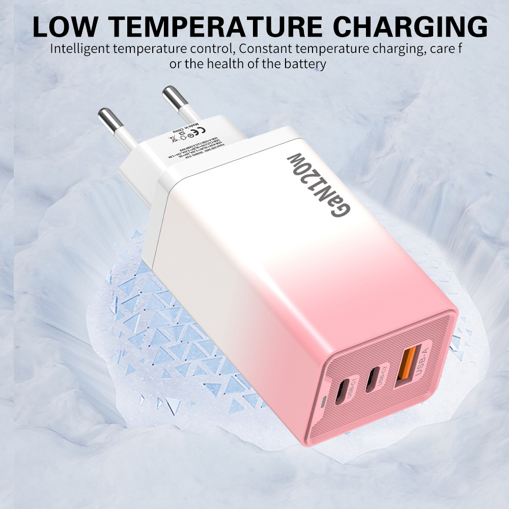 120W USB C GaN Charger Fast High Speed Charging Type C PD Mobile Phone Wall Travel Adapter for IPhone 16 Pro Huawei Xiaomi 15