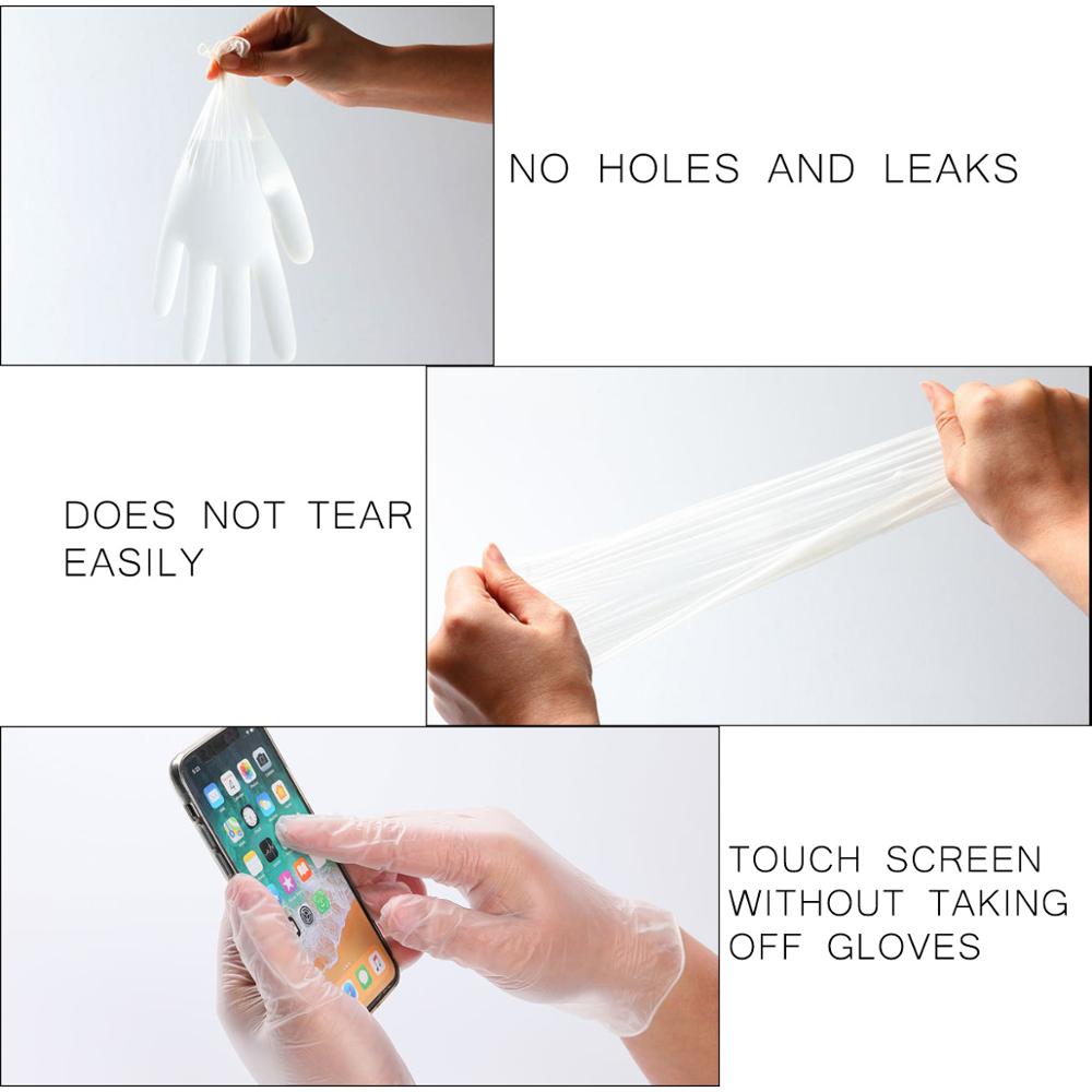 Anti infection Gloves 100pcs/lot Food Grade Waterproof Allergy Free Disposable Work Safety Gloves PVC Glove Mechanic