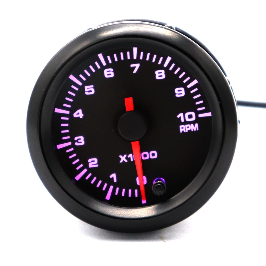 Turteller turtallsmåler for bil bil 2 " 52mm 0 ~ 10000 rpm 7- farget led-lys