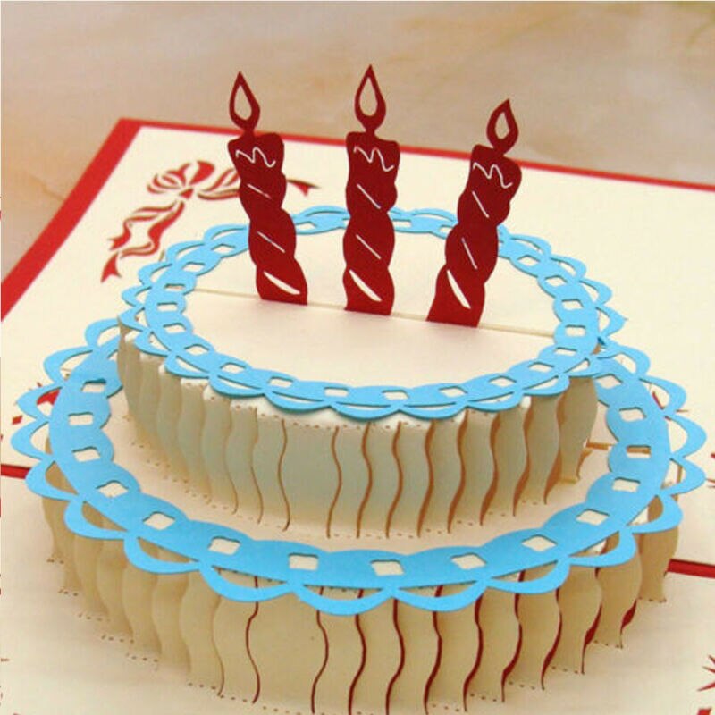 10pcs 3D Pop Up Card Birthday Valentine Handmade Greeting Cards Invitations Love