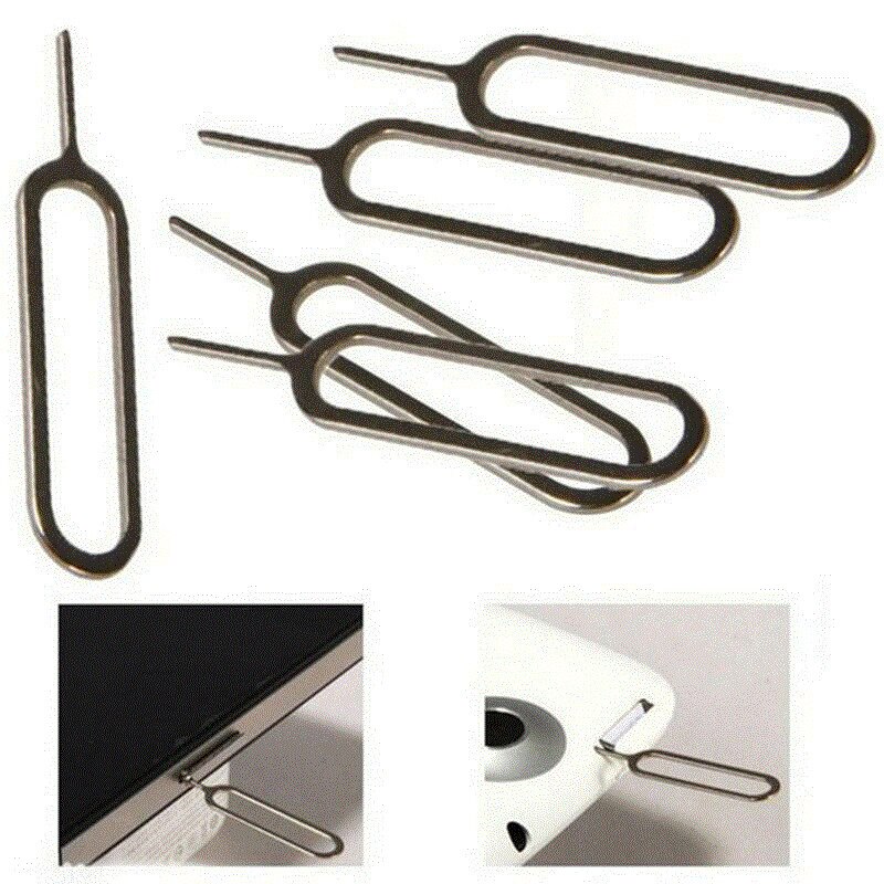 10 Pcs Ejetar Pino da Bandeja Do Cartão Sim Universal Agulha Remoção remoção Opener Ejetor pin pin cortador de Cartão Para iphone 4 5 Smartphones