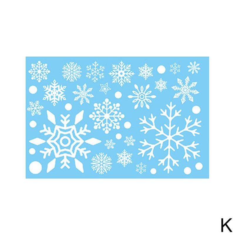 Kerststickers muurstickers statische stickers raamstickers kerstman eland vitrinekast: K