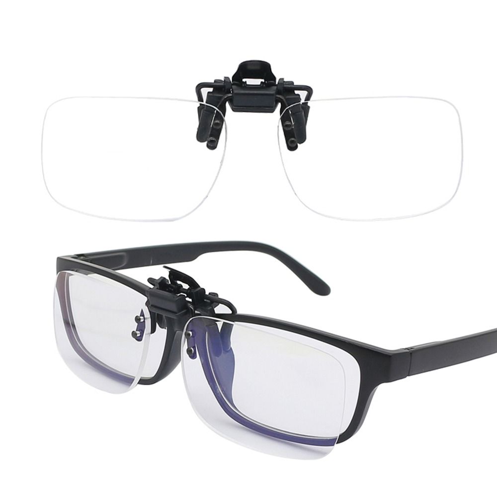 Ultralichte Clip Verziend Bril Randloos met Clip Leesbril Optische Lenzen Flip Up Down Vergrootglazen Voor Lezen