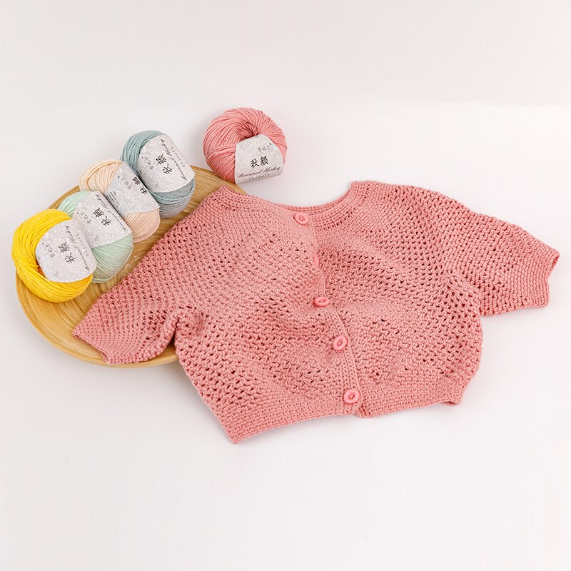 QZLKNIT 50g/bal 50% Merino gemengd garen Herfst/winter Zacht Medium grof wol garen DIY Hand gebreide haak Baby kleding garen