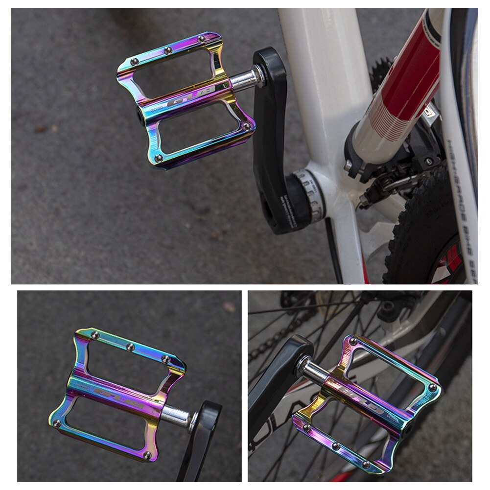 GUB – pédales de vélo ultralégères, roulements scellés, alliage d'aluminium, axe de vélo de route, pédales plates antidérapantes, 1 paire
