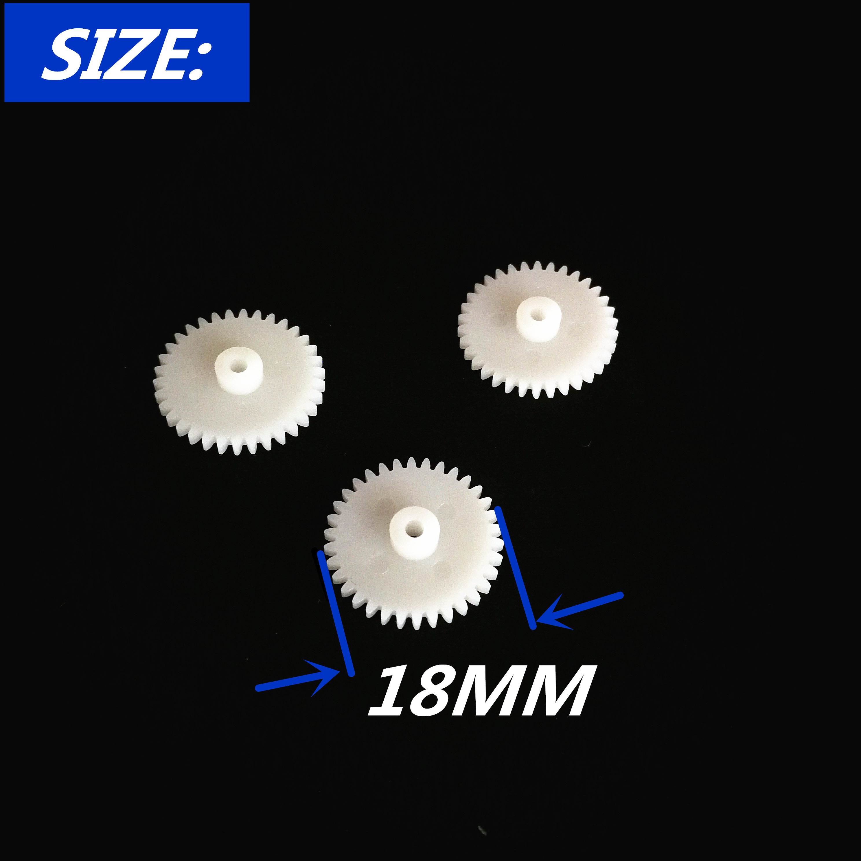 30Pcs 34-2A 0.5 Modulus 9 Teeth Plastic Gear Cog for 2mm Toy Car Motor Shaft Mini Plastic Motor Shaft Gear toy gear