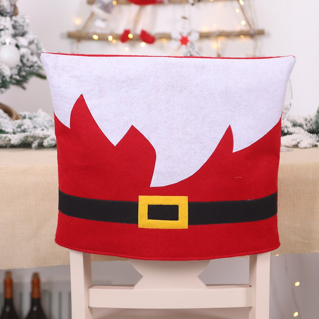 Christmas Party Decor Chair Covers Christmas Decoration Chair Covers Placemat Dining Seat Santa Claus Home Decor Navidad: D