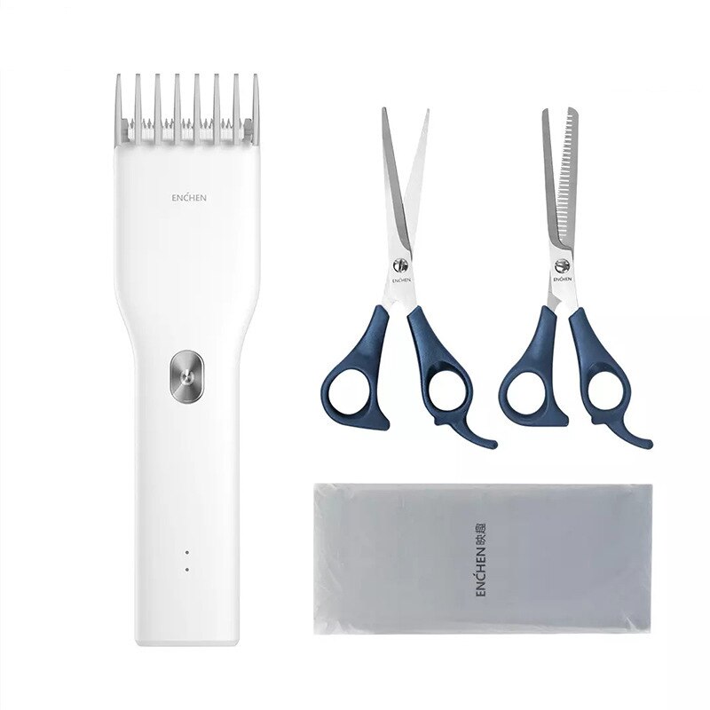 Xiaomi Youpin ENCHEN Elektrische Haar Clipper USB Lade Hair Schneiden Trimmer Erwachsene Kinder Haar Cutter Maschine: white 2