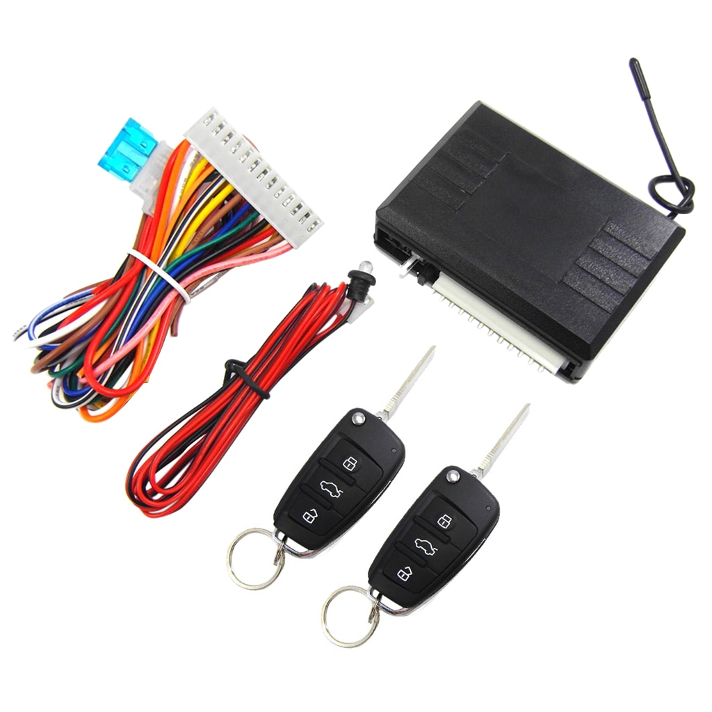 5 Pack Car Central Lock, Keyless Entry Alarm System, Auto Remote Central Kit Vehicle Door Lock with 2 Remote Controllers
