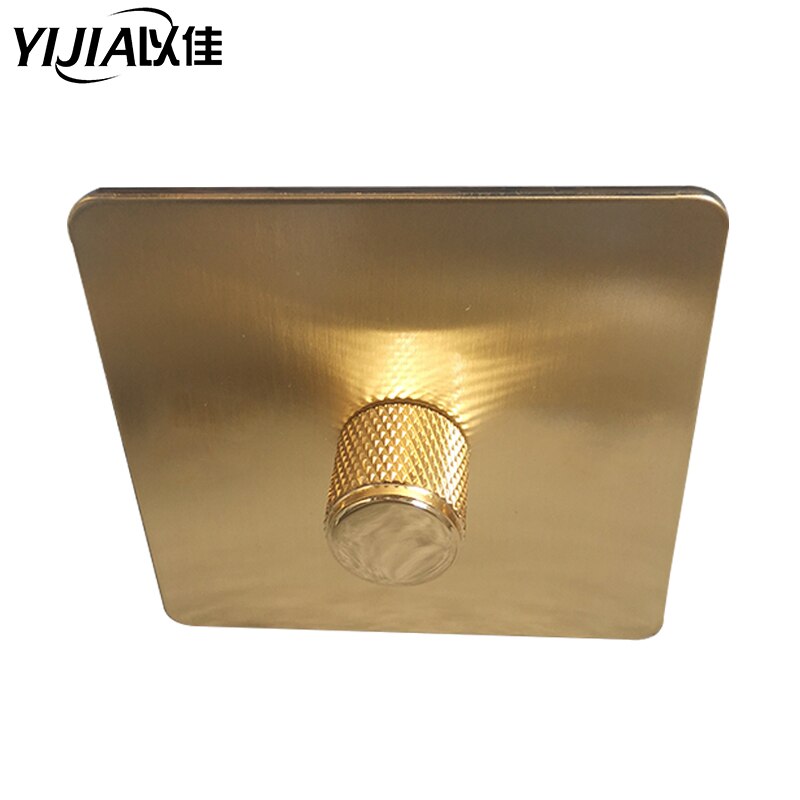 Wallpad simple LED gradateur interrupteur 1Gang électrique lumière luminosité régulateur Antique laiton norme ue avec griffes