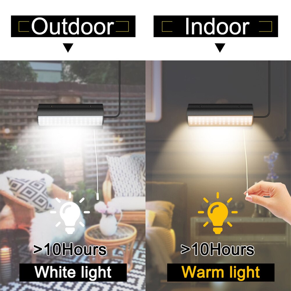 Enkelt / dobbelt lampehoved gårdhave havedekoration sollampe udendørs indendørs veranda hjem vedhæng hvid / varm lysbjælke