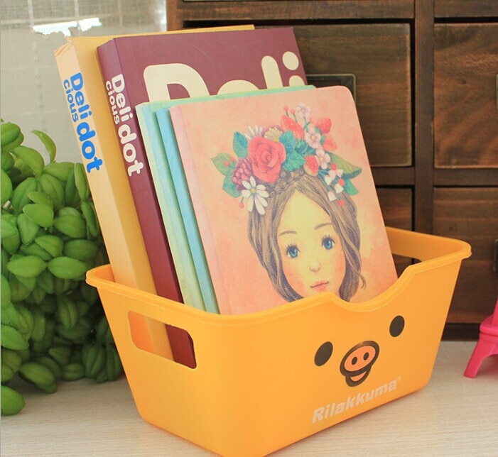 1PC Cartoon Cute Lovely Bear Rectangle Desktop Collection Container Box Desk Finishing Storage Box for Home Office OK 0053