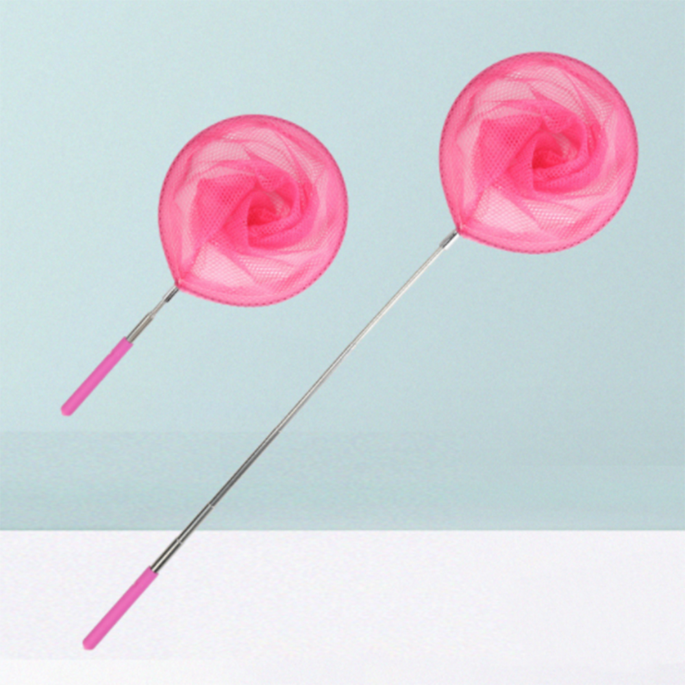 Retractable Butterfly Net Set Insect Catching Net for Catching Insects And Small Fish Caterpillars Ladybug Vets Outdoor Tools: Pink