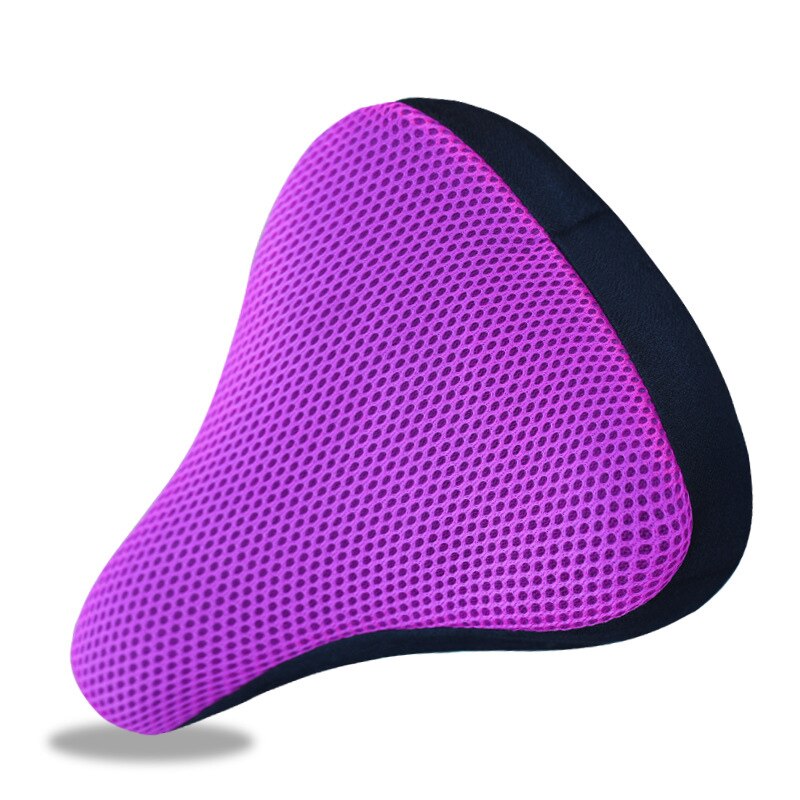 Polkupyörän satula 3d pehmeä pyörän istuinpäällinen pyöräily silikoni istuintyyny pyöräilysatula polkupyörän varusteisiin hengittävyys: Violetti
