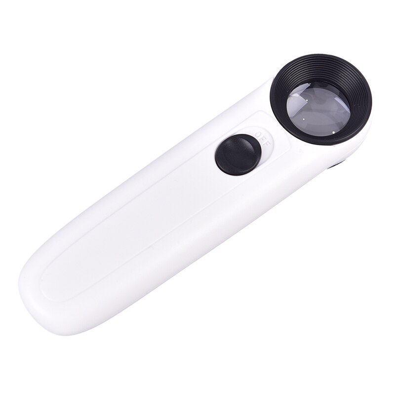 40X powiększające szkło powiększające jubiler oko lupa jubilerska pętla z 2 diodami doprowadziło