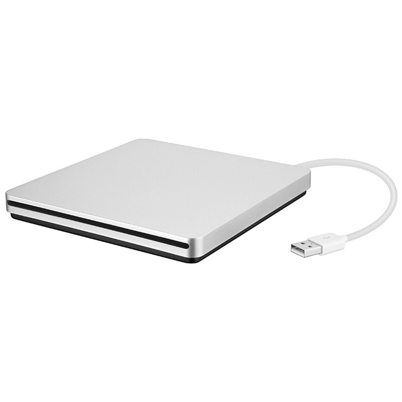 Unidad de DVD externa USB2.0 ultradelgada, Unidad óptica, CD, RW, DVD, RW, Superdrive, duplicador de disco Compatible con Mac y ordenador portátil