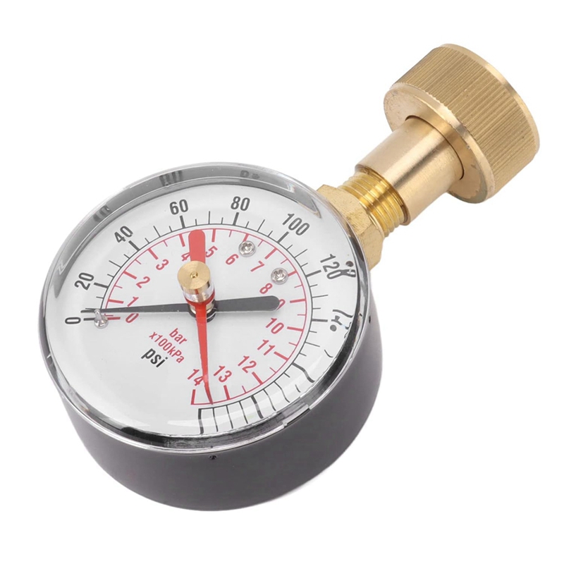 Wasserdruckmessgerät 0 bis 200 psi Universal-Wasserdruckprüfmessgerät mit 3/4-Innenschlauchgewinde für langlebig und einfach zu bedienen