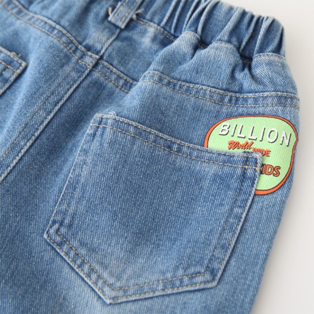 Mudkingdom Boys Jeans Cotton Print Casual Children Trousers Toddler Loose Fit Denim Pants for Boys Spring Autumn Kids Clothes