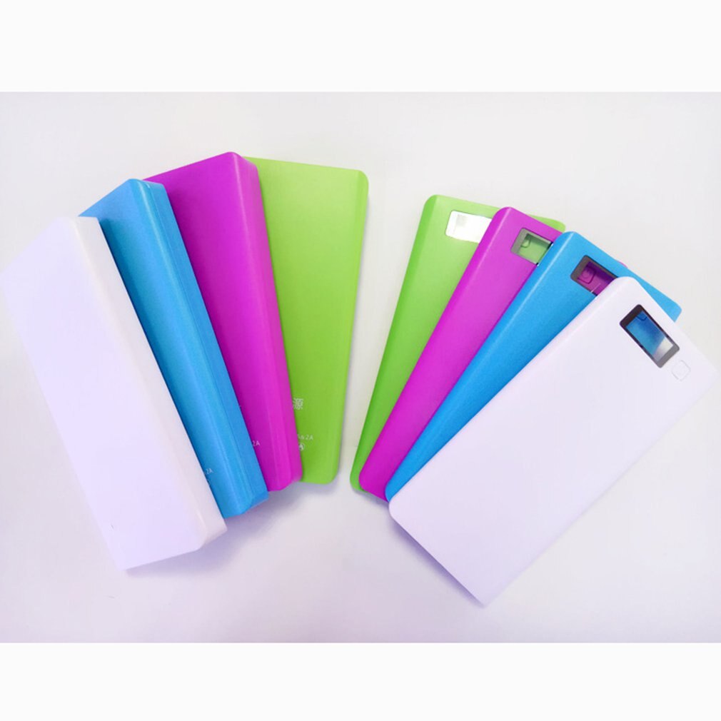 30000mAh USB 2 Porta Accumulatori E Caricabatterie Di Riserva di Caso 8x18650 Battery Charger Box Fai Da Te PER IL Telefono Solo caso