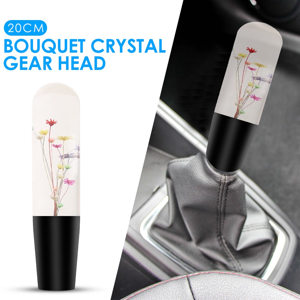 Gear Shift Knob Bouquet Crystal Acrylic Gear Shifter Practical Multi-functional Durable Stick Lever Knob Universal