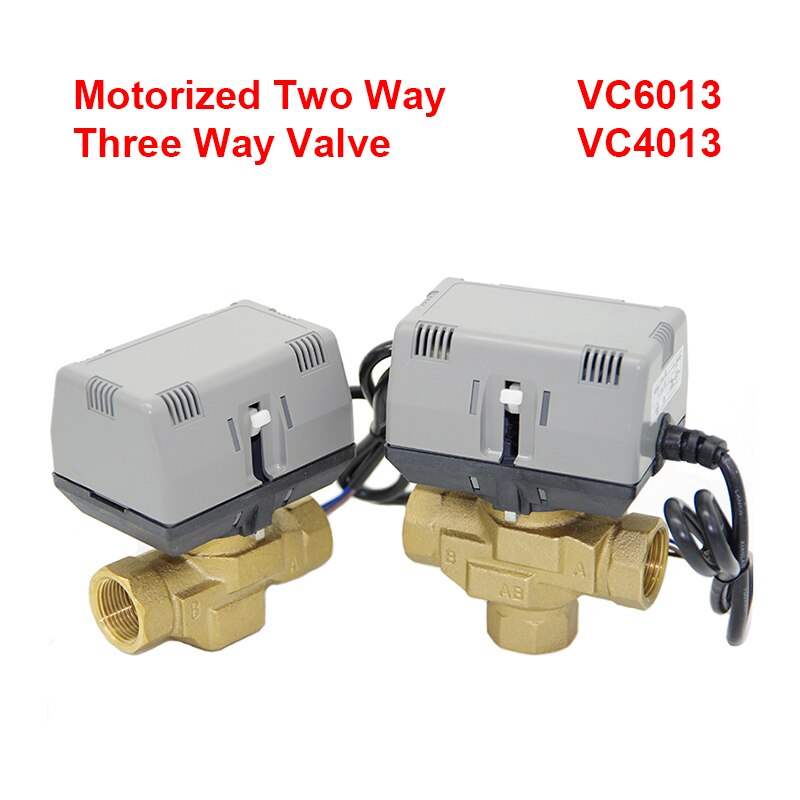1/2 &quot;3/4&quot; 1 &quot;Honeywell Motorisierte Zwei Weise Drei Weg Ventil Messing VC6013/4013 DN15 DN20 DN25 fan Coil HVAC Ventil AC220V