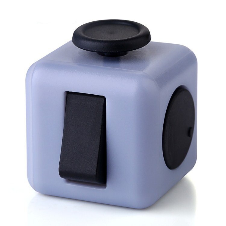 Puzzle Decompression Cube Smart Decompression Dice Resistance Toy Anxiety Practicing Dice Toys For Children: Gray Black