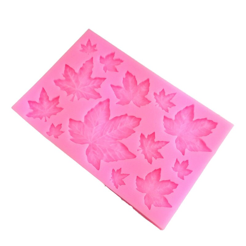 A variety of maple leaf shape baking tools soft clay glue mold chocolate sugar cake decoration