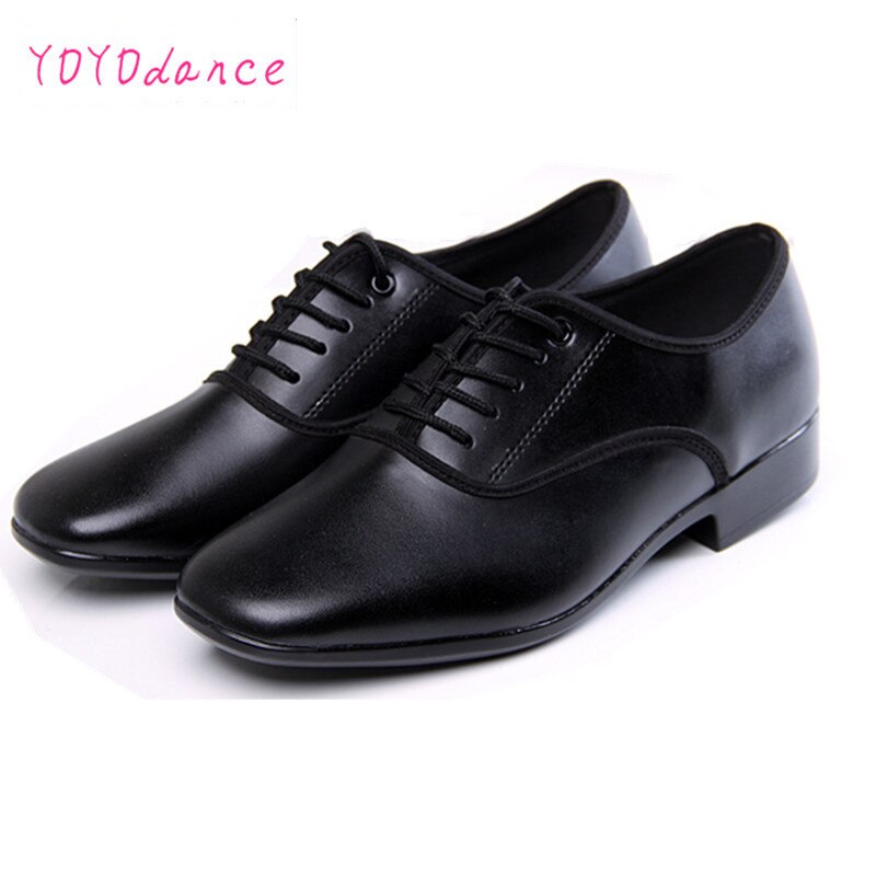 Heren Latin Dansschoenen Leer Stijldansen Lage Hak 2.5 cm Big Size Party Vierkante