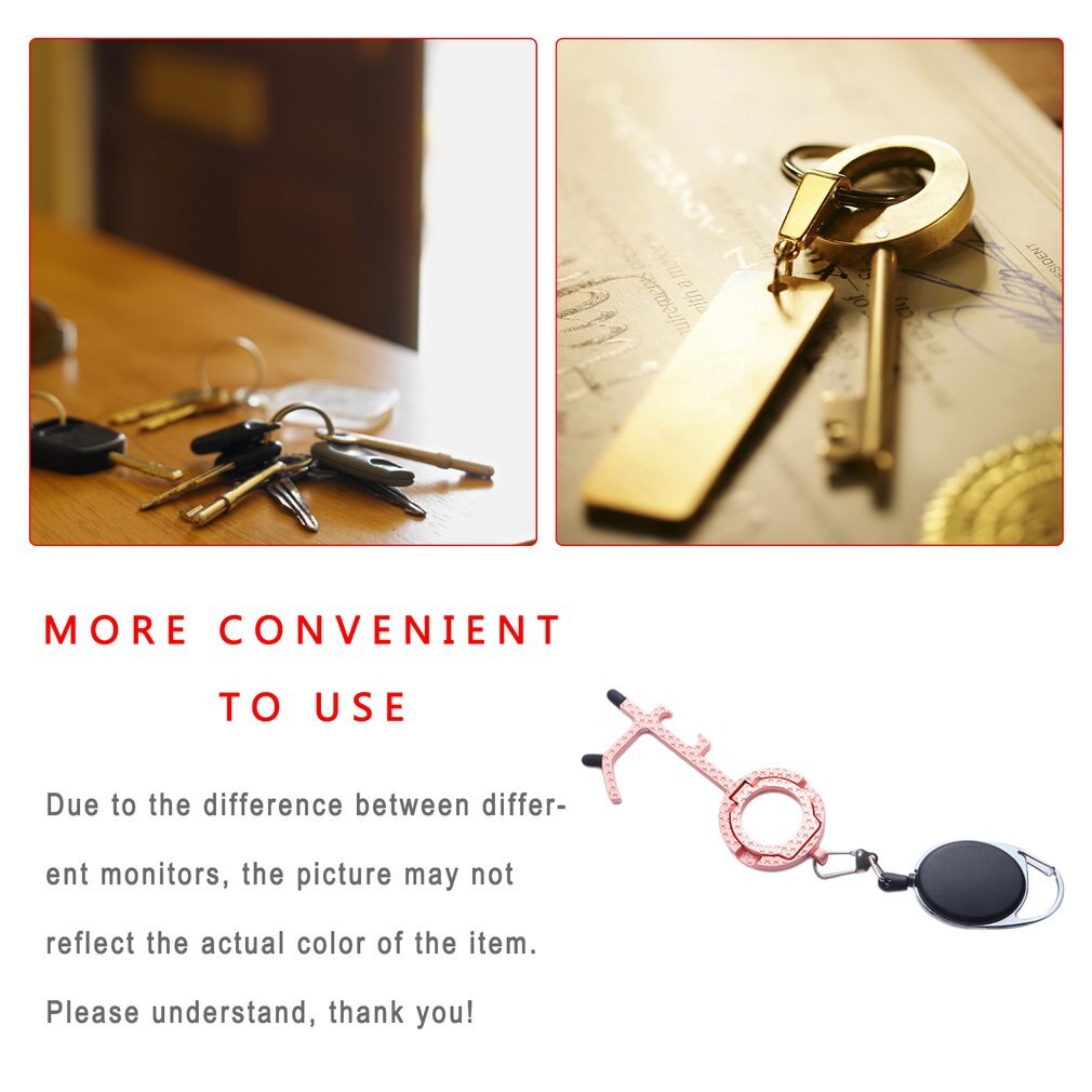 Ouvre-porte Sans Contact Touchless Safety Tool - Argenté (neuf)