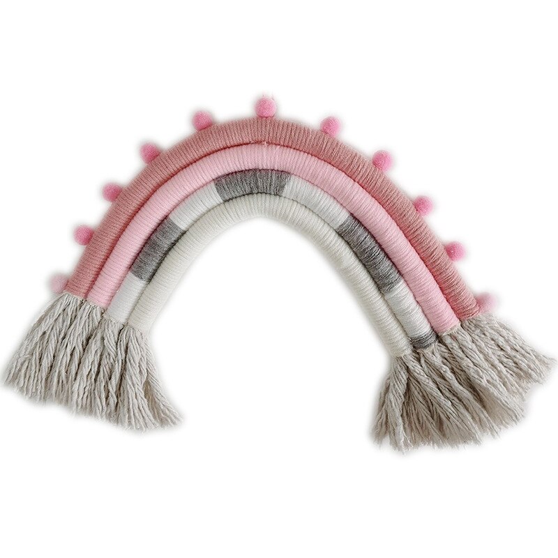 Boho Opknoping Decor Babybed Tent Klamboe Decoraties Lit Enfant Kleurrijke Regenboog Nordic Baby Meisje Jongen Kamer Decoratie: 105