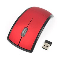 Mini Klapp Maus 2,4 GHz Drahtlose Mäbenutzen 1600DPI Maus Mit USB Empfänger Computer Für PC Laptop kabellos maus: 2.4GHz  rot