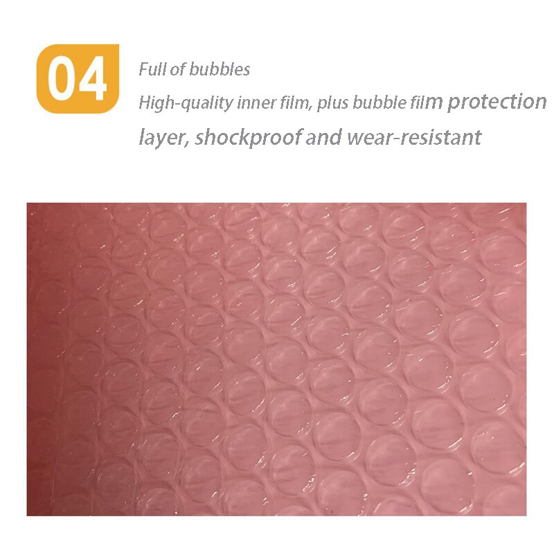 ZK40-sobres acolchados de burbujas para correo, película de perlas de , bolsa de sobre para libro forrado, autosellado, color rosa, 50 Uds.