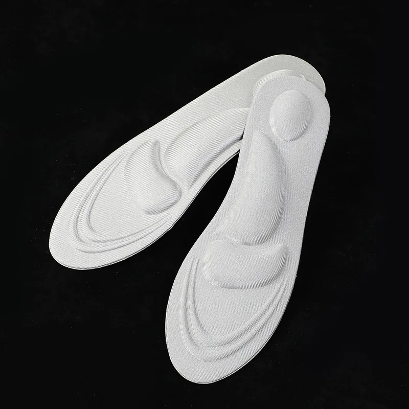 4D Massage Memory Foam Insoles for Shoes Sole Breathable Cushion Sport Running Insoles for Feet Orthopedic Insoles: GRAY
