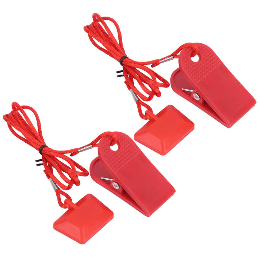 Interruptor de seguridad para máquina de correr, imán de bloqueo, llave, cinta de correr, accesorio Universal, Clip de seguridad cuadrado, 2 uds.