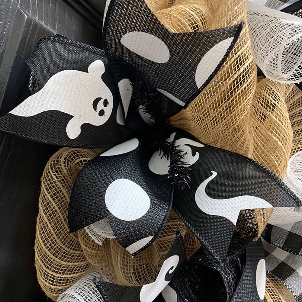 Halloween Wreath Cute Ghost Decorative Door Hangings Festival Garland Halloween Atmosphere Decorations Party Wreaths Decor