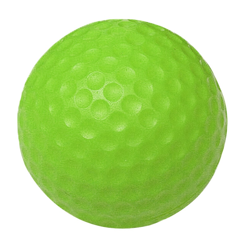 1 st golfbollar färgglada mjuka bollar inomhus hemövning boll sport träningsrum skumbollar standardstorlek hållbara golfbollar: Grön