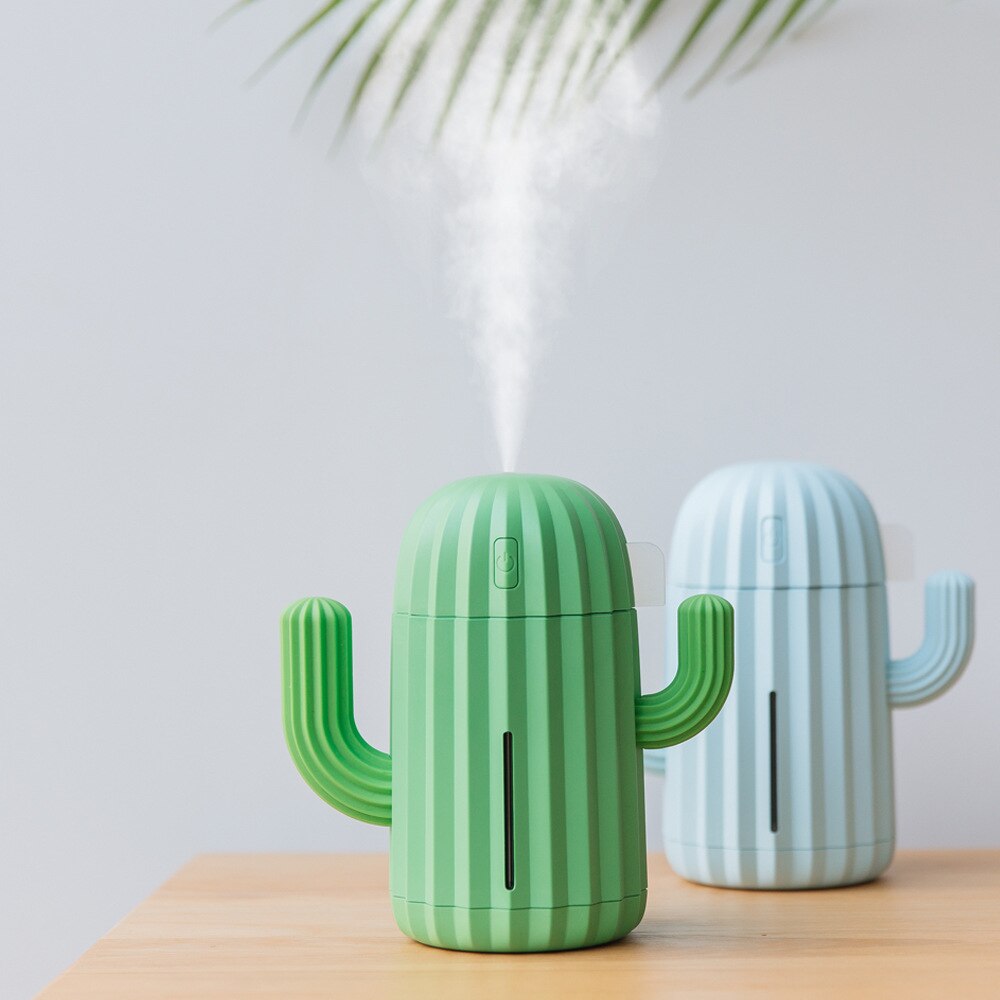 340mL Wireless Car Humidifier Cactus Humidifier Plant Mini Usb Wireless Air Purifier Humidifier Diffuser