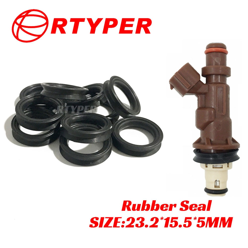 100 PCS 23250-62040 Fuel Injector Rubber Seals Repair Kit 22015 For Toyota Tacoma Tundra 4Runner 3.4L V6